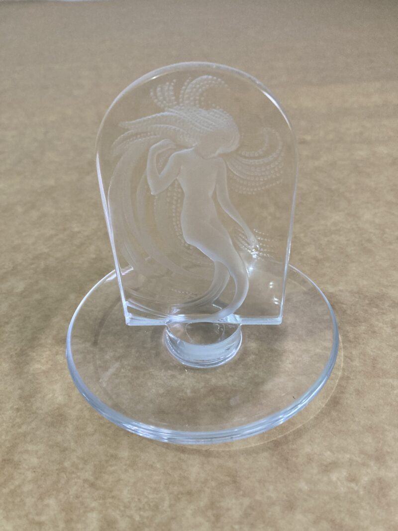 Lalique Naiad Nymph Paperweight Crystal Art figurine signed France