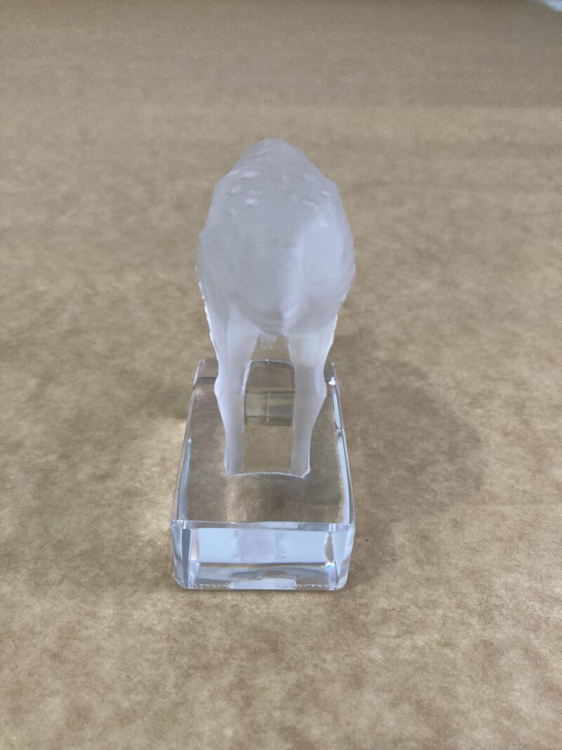 Lalique Deer "Daim" Paperweight Crystal Art figurine signed France