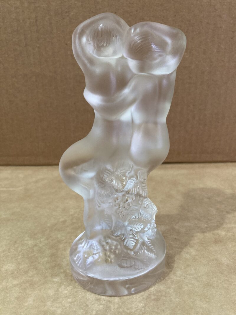 Lalique Pan & Diane Nude Crystal Art Figurine French